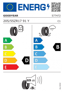 205 / 55 ZR 17 91 Y - GOODYEAR